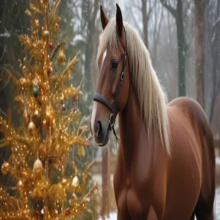 merry christmas images with horses