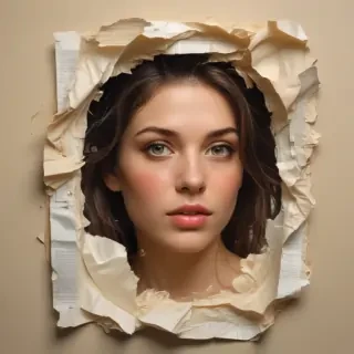 torn paper transparent