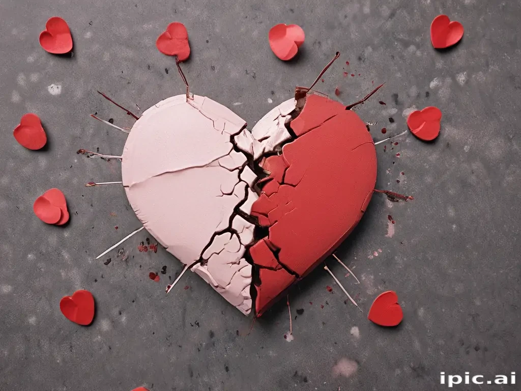 broken heart aesthetic