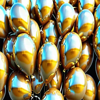 golden balloons
