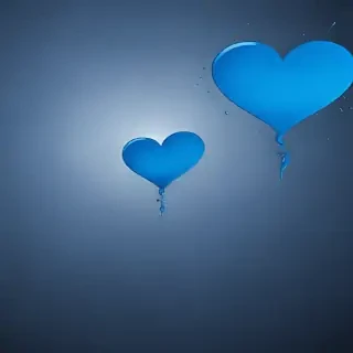 blue heart wallpaper