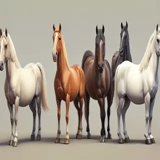 cartoon horses