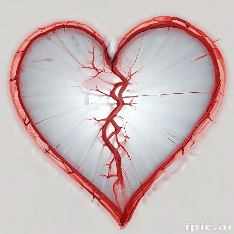 transparent broken heart
