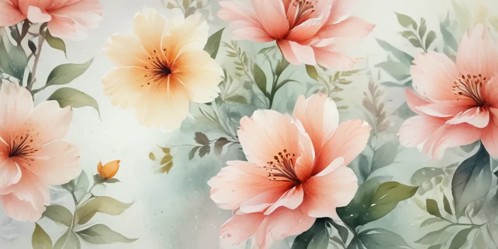 watercolor floral background