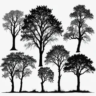 trees silhouette png