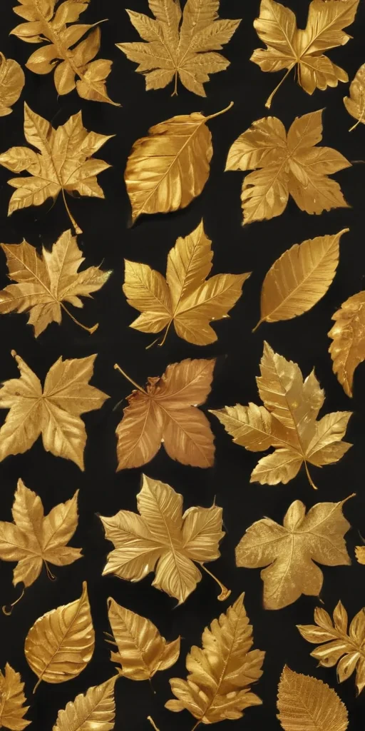 gold leaves png