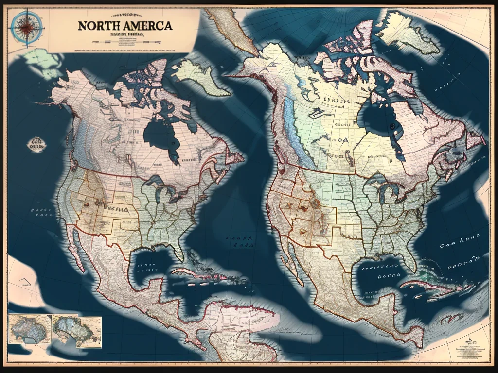 north america map