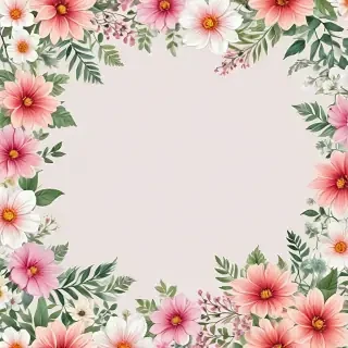 transparent flower border