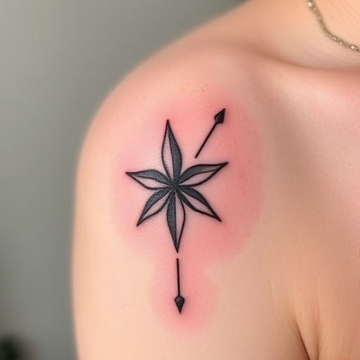 Stick and poke tattoo called "Raw Authenticity" showcasing hand-poked designs with a deliberately imperfect and organic aesthetic using simple lines and minimal shading