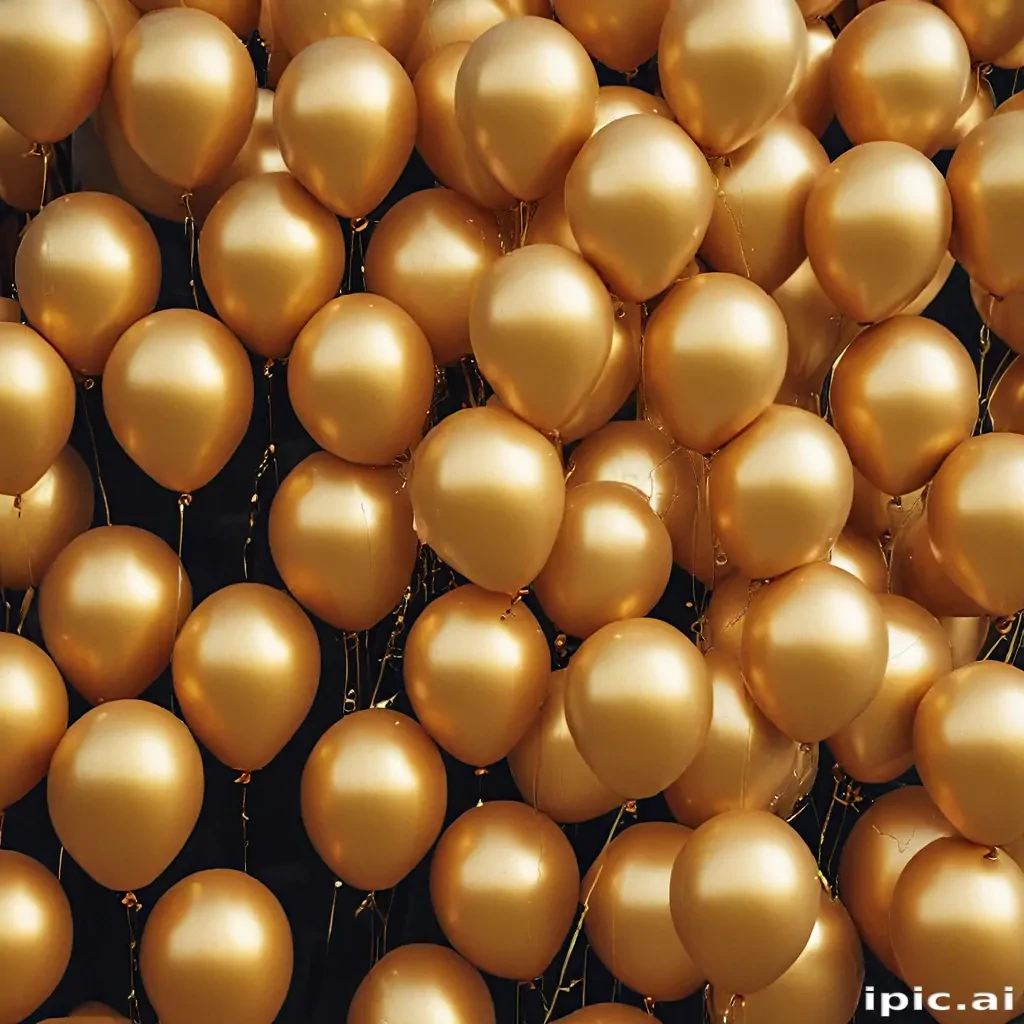 golden balloons