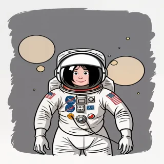 astronaut cartoon