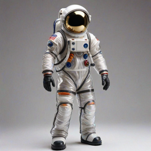 cartoon transparent astronaut suit