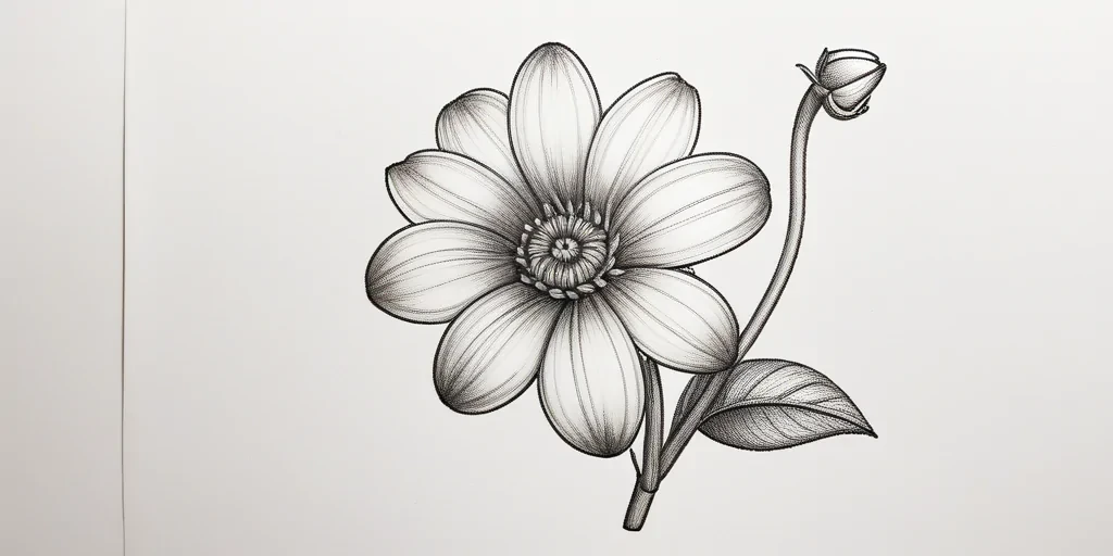 flower drawing pictures