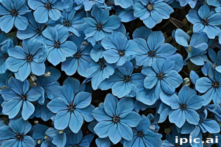 blue flowers aesthetic