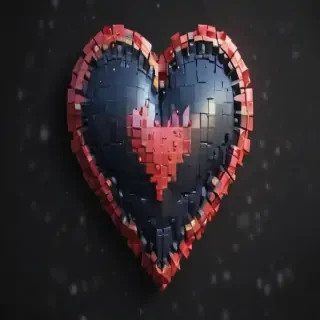 pixelated heart png
