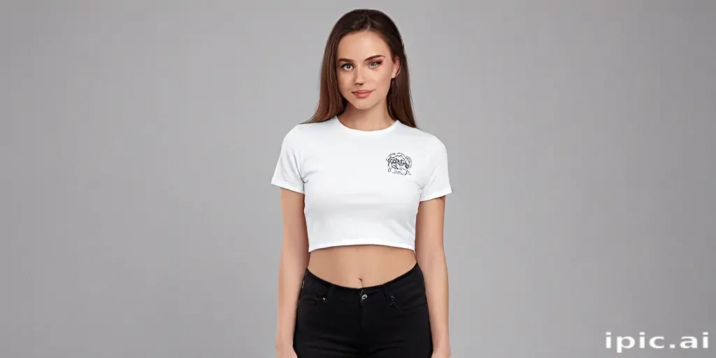 crop top shirt mockup