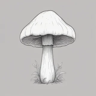 mushroom line art
