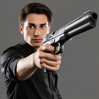 holding gun png