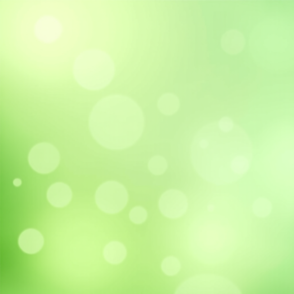 Create an abstract green gradient background with soft orbs and star shapes in varying sizes, using a DSLR camera with a 50mm lens, aperture set to f/2.8, ISO 100, shutter speed 1/125s, and soft focus style to enhance image quality.
