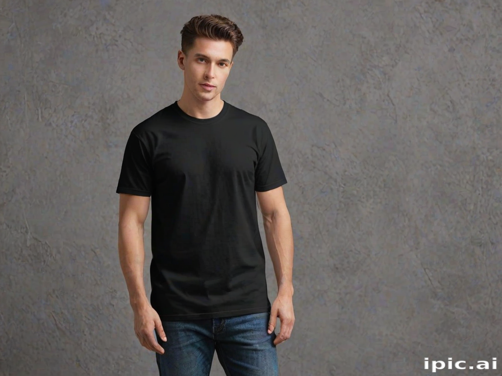 black tee mockup