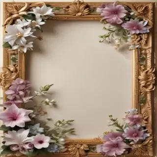 frame with flowers