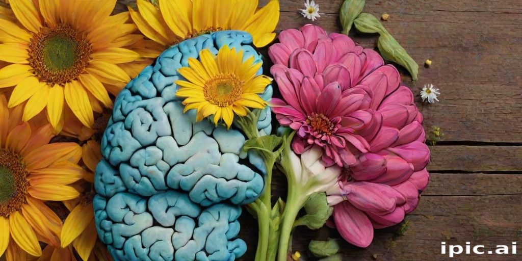 half brain half flowers