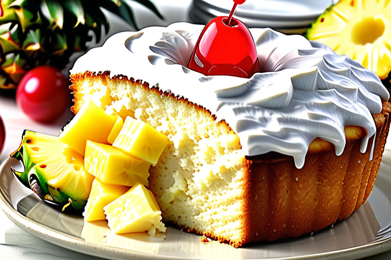 crushed pineapple and angel food cake mix