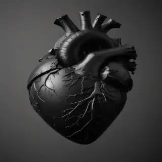 black broken heart