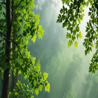 background green leaves