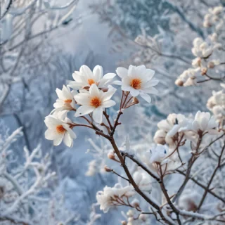 winter flower wallpaper background
