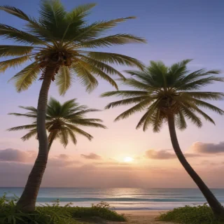 palm trees transparent