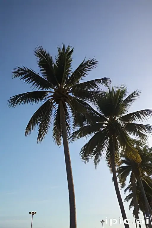 transparent palm trees
