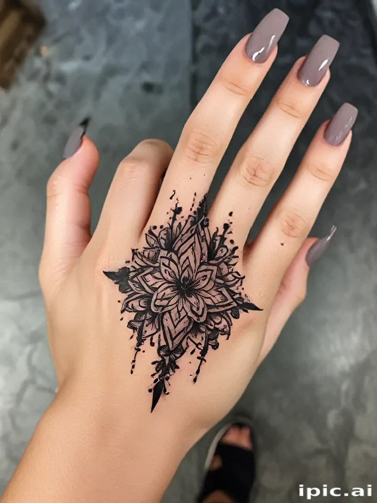 cute hand tattoos for black females