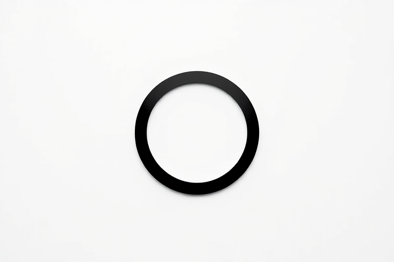 Generate a high-resolution image of a minimalistic black symbol on a white background capturing the essence of modern design, using a DSLR camera with a 50mm lens at f/1.8, ISO 100, and a slight top-down angle to create a clean and professional look.