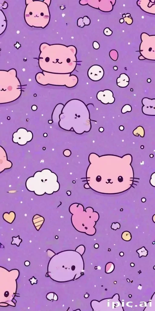 kawaii purple wallpaper