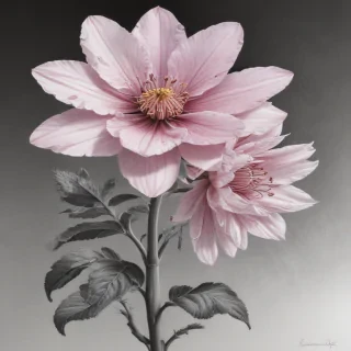 flower pencil drawing