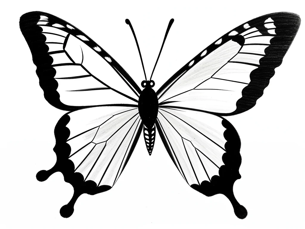 drawing butterfly