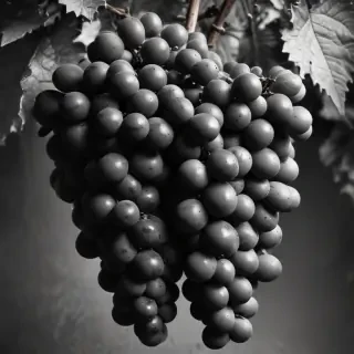 grapes clipart black and white