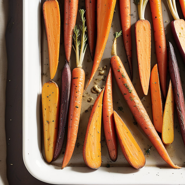 roasted carrots and sweet potatoes