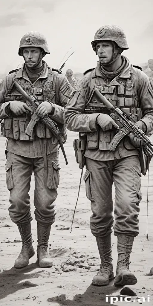 soldiers drawing