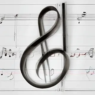 transparent music note