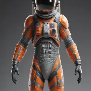 cartoon transparent astronaut suit