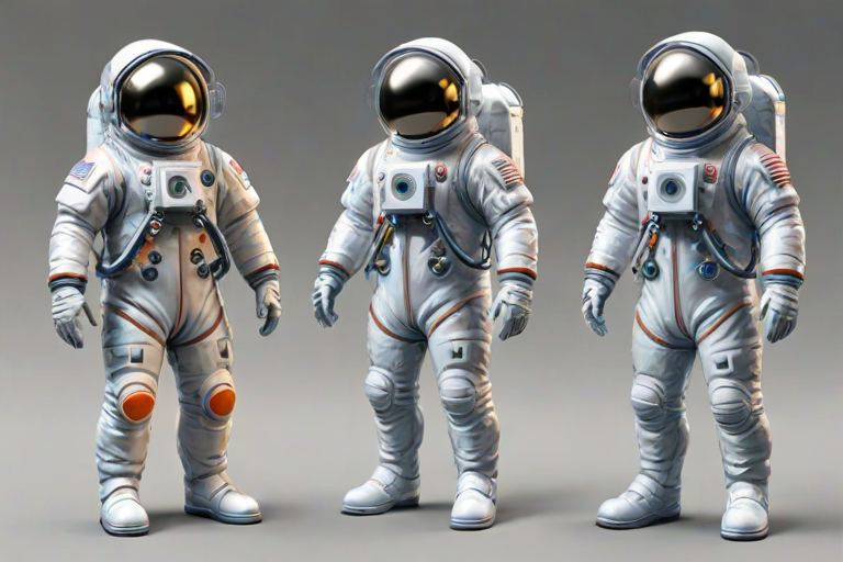 cartoon transparent astronaut suit