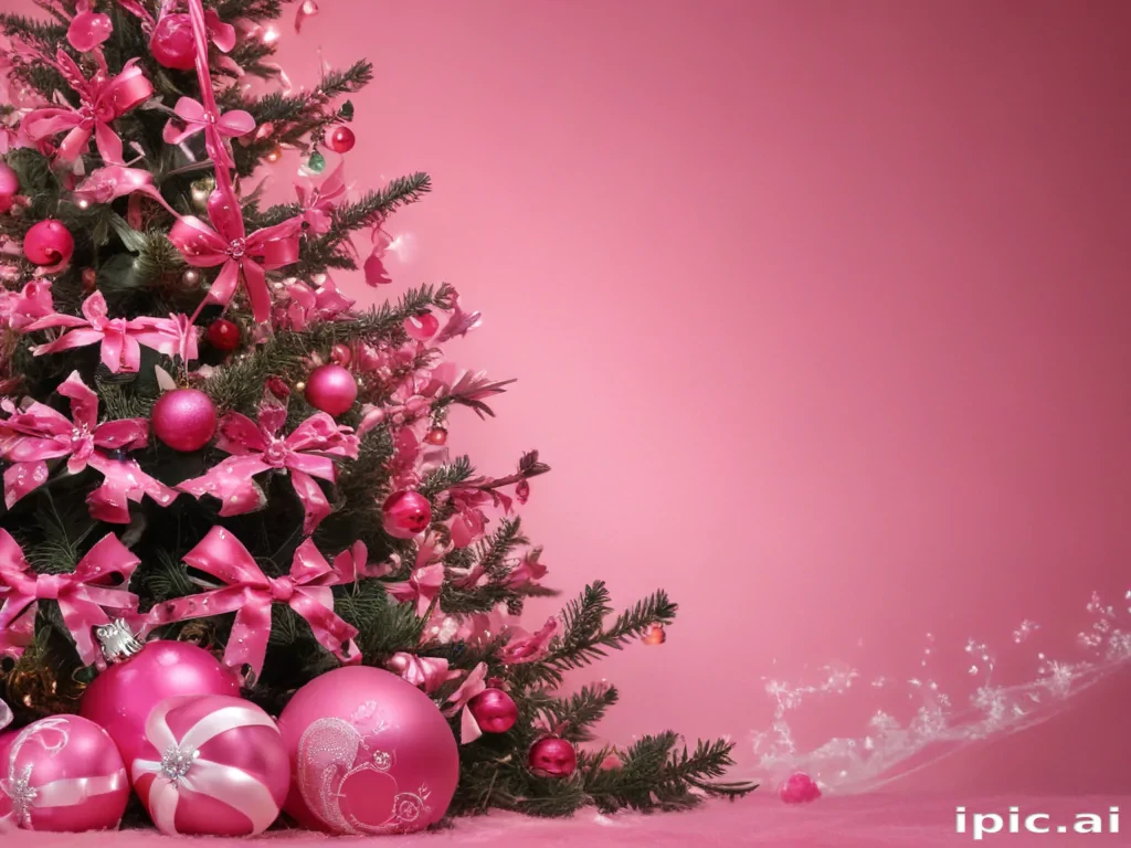 pink christmas desktop wallpaper