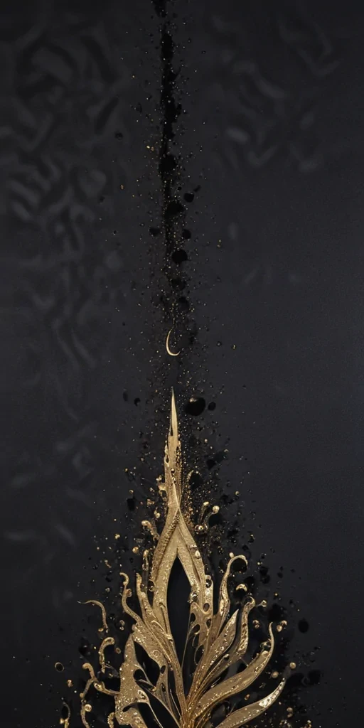 black with glitter