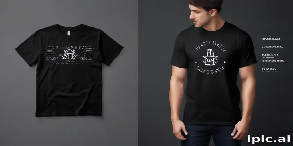 black tee mockup