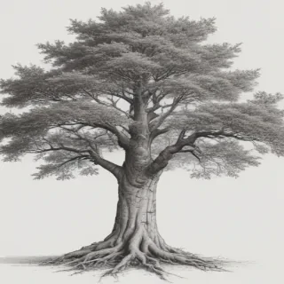 tree drawing png