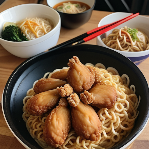 toss fried chicken and ramen