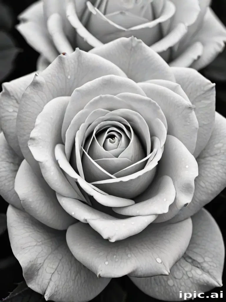black and white rose background