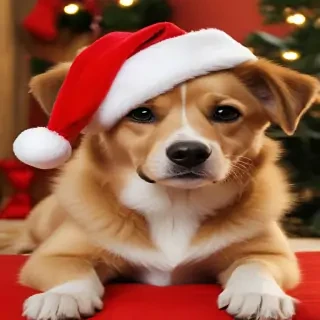 wallpaper christmas dog